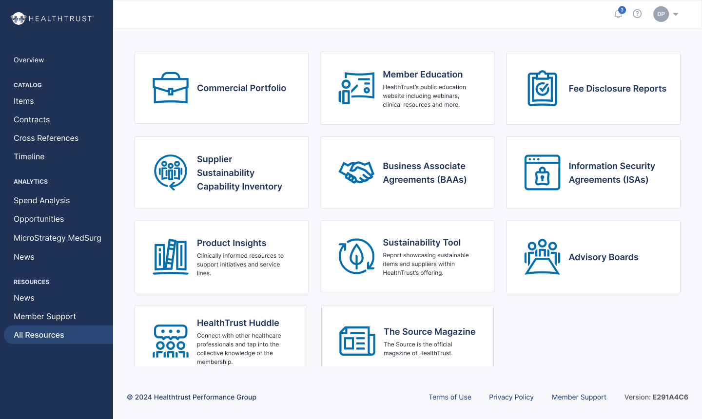 Portal Navigation Screenshot